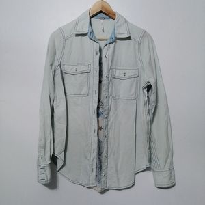 Free people light blue cotton blouse